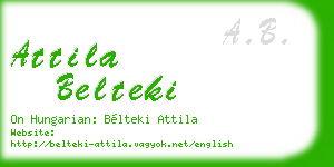 attila belteki business card